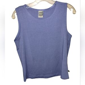 Vtg Y2k Royal Robbins Top M dark Ice Blue  USA Sleeveless Mint